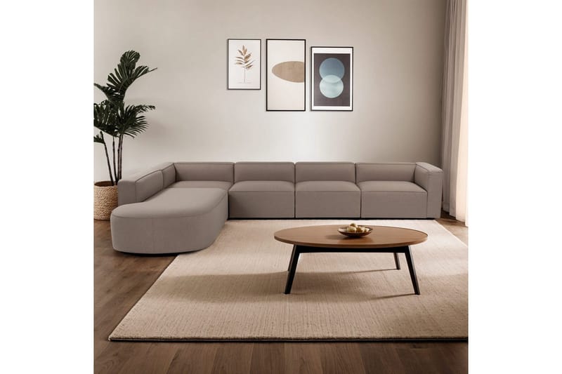 Hörnsoffa Abbas Ljusbrun - Ljusbrun - Möbler - Soffa - Hörnsoffa