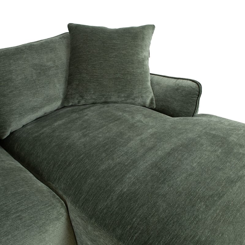 Hörnsoffa Denvi Höger - mintgrön - Möbler - Soffa - Sammetssoffa