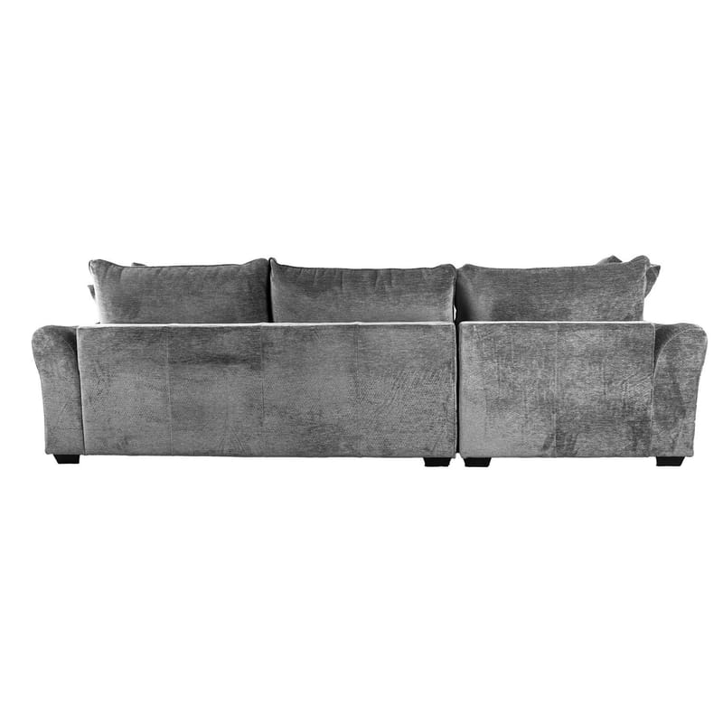 Hörnsoffa Denvi Vänster - Grå - Möbler - Soffa - Sammetssoffa
