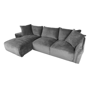 Hörnsoffa Denvi Vänster - Grå - Möbler - Soffa - Sammetssoffa