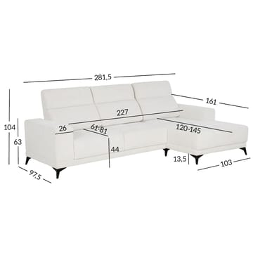 Hörnsoffa Ekorna Höger - ljusbeige - Möbler - Soffa - Hörnsoffa