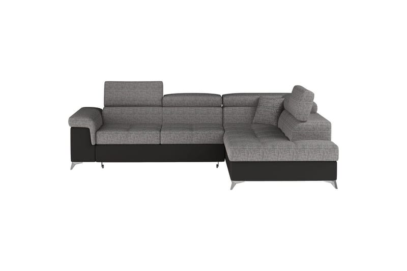 Hörnsoffa Eltap Eridano 275x202x88 cm, Berlin 01, Mjuk 11, Grå, Svart, Höger
