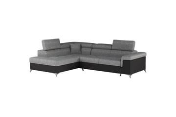 Hörnsoffa Eltap Eridano 275x202x88 cm - Berlin 01, Mjuk 11, Grå, Svart, Vänster - Möbler - Soffa - Skinnsoffa