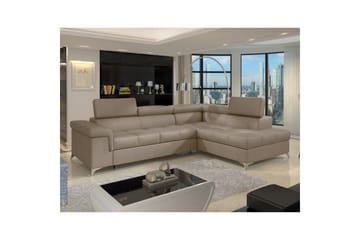 Hörnsoffa Eltap Eridano 275x202x88 cm - Monolith 09, Mörkbeige, Höger - Möbler - Soffa - Sammetssoffa