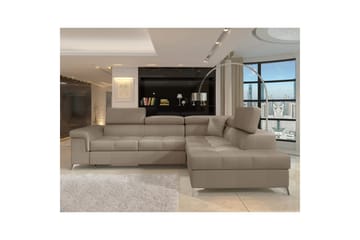 Hörnsoffa Eltap Eridano 275x202x88 cm - Monolith 09, Mörkbeige, Höger - Möbler - Soffa - Sammetssoffa