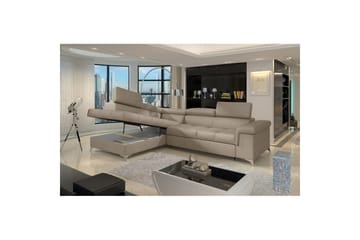 Hörnsoffa Eltap Eridano 275x202x88 cm - Monolith 09, Mörkbeige, Vänster - Möbler - Soffa - Sammetssoffa