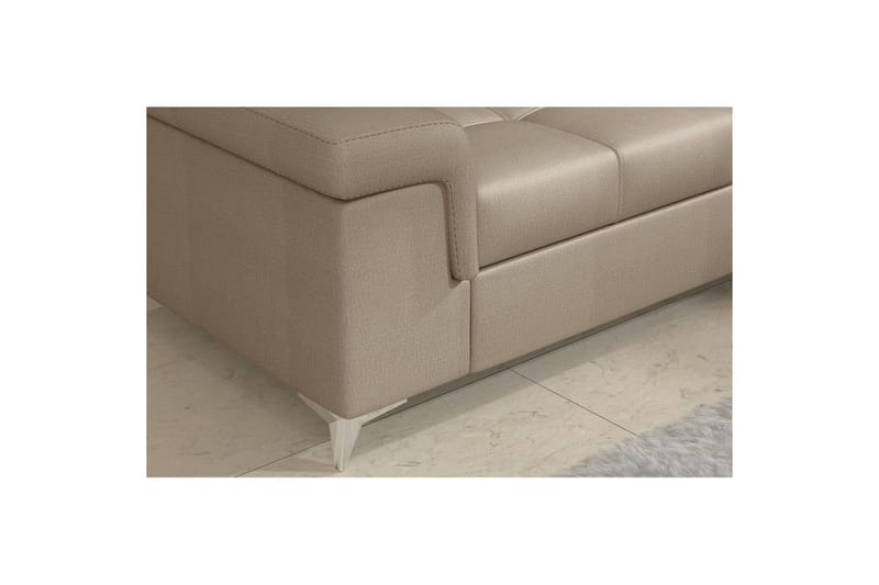 Hörnsoffa Eltap Eridano 275x202x88 cm - Monolith 09, Mörkbeige, Vänster - Möbler - Soffa - Sammetssoffa