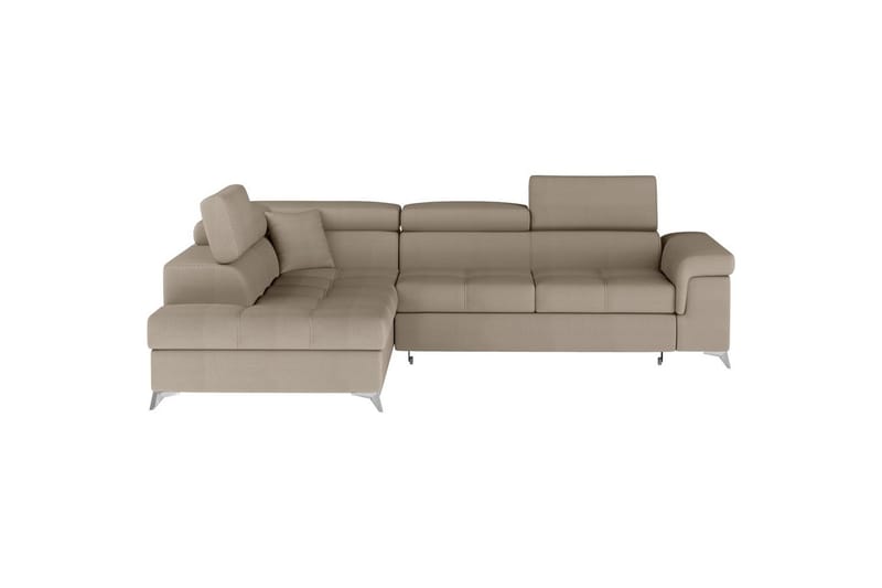 Hörnsoffa Eltap Eridano 275x202x88 cm - Monolith 09, Mörkbeige, Vänster - Möbler - Soffa - Sammetssoffa