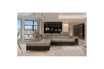 Hörnsoffa Eltap Eridano 275x202x88 cm - Monolith 09, Monolith 29, Mörkbeige, Brun, Vänster - Möbler - Soffa - Sammetssoffa