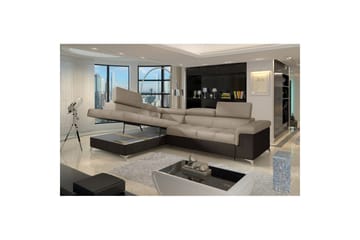 Hörnsoffa Eltap Eridano 275x202x88 cm - Monolith 09, Monolith 29, Mörkbeige, Brun, Vänster - Möbler - Soffa - Sammetssoffa