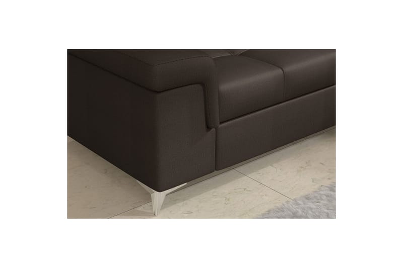 Hörnsoffa Eltap Eridano 275x202x88 cm - Monolith 29, Mörkbrun, Höger - Möbler - Soffa - Sammetssoffa
