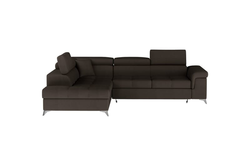 Hörnsoffa Eltap Eridano 275x202x88 cm - Monolith 29, Mörkbrun, Vänster - Möbler - Soffa - Sammetssoffa