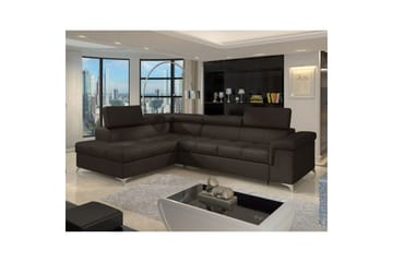 Hörnsoffa Eltap Eridano 275x202x88 cm - Monolith 29, Mörkbrun, Vänster - Möbler - Soffa - Sammetssoffa