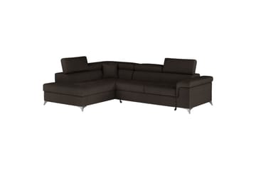 Hörnsoffa Eltap Eridano 275x202x88 cm - Monolith 29, Mörkbrun, Vänster - Möbler - Soffa - Sammetssoffa