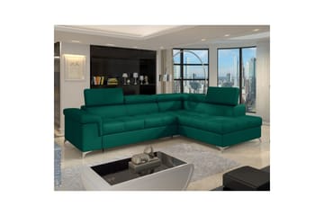 Hörnsoffa Eltap Eridano 275x202x88 cm - Monolith 37, Grön, Höger - Möbler - Soffa - Sammetssoffa