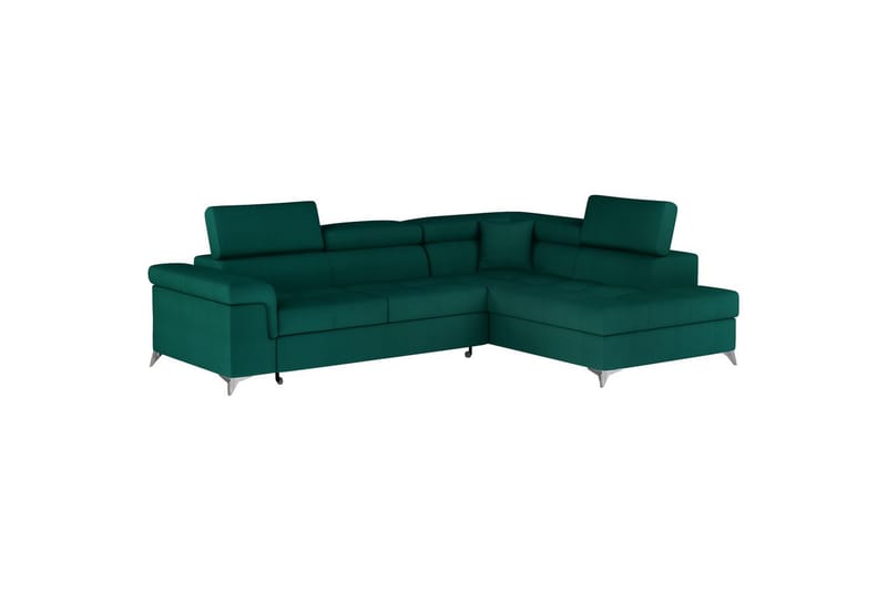 Hörnsoffa Eltap Eridano 275x202x88 cm - Monolith 37, Grön, Höger - Möbler - Soffa - Sammetssoffa