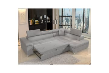 Hörnsoffa Eltap Eridano 275x202x88 cm - Monolith 84, Ljusgrå, Höger - Möbler - Soffa - Sammetssoffa