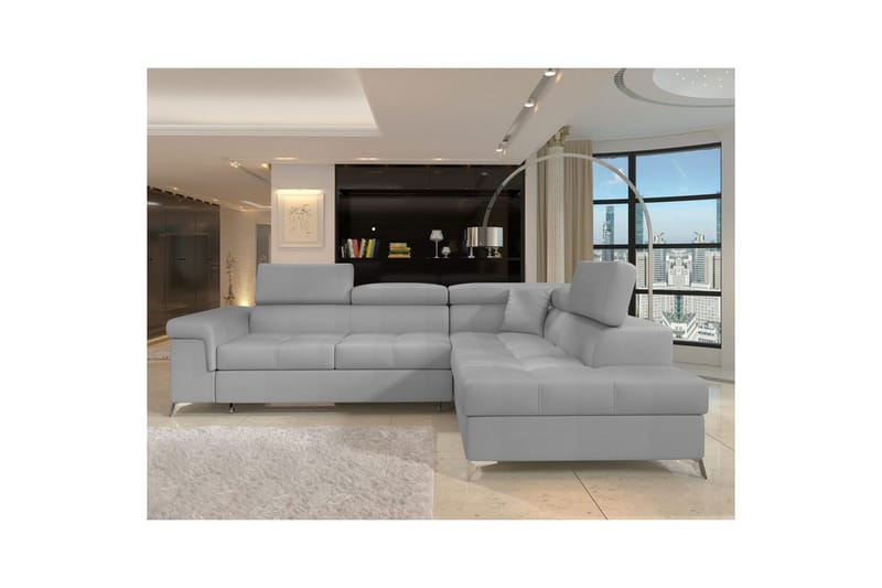 Hörnsoffa Eltap Eridano 275x202x88 cm - Monolith 84, Ljusgrå, Höger - Möbler - Soffa - Sammetssoffa