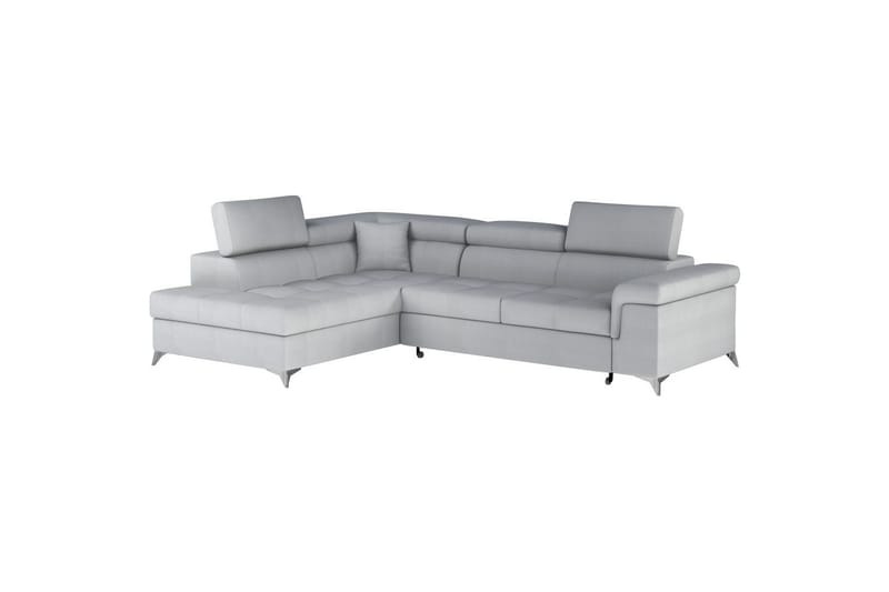 Hörnsoffa Eltap Eridano 275x202x88 cm - Monolith 84, Ljusgrå, Vänster - Möbler - Soffa - Sammetssoffa