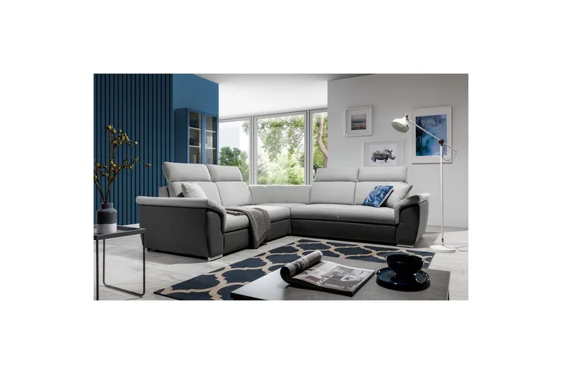 Hörnsoffa Eltap Federico 266x102x266 cm - Sawana 21, Sawana 05, Grå, Universell - Möbler - Soffa - Hörnsoffa