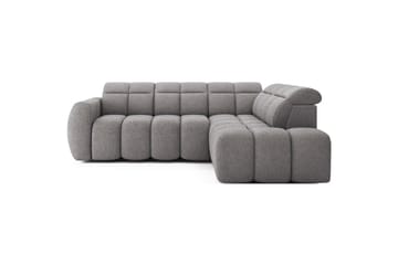 Hörnsoffa Eltap Flconn 258x208x107 cm - Sola 04, Grå, Höger - Möbler - Soffa - Sammetssoffa