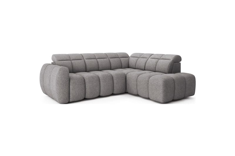 Hörnsoffa Eltap Flconn 258x208x107 cm - Sola 04, Grå, Höger - Möbler - Soffa - Sammetssoffa