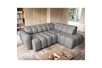 Hörnsoffa Eltap Flconn 258x208x107 cm - Sola 04, Grå, Höger - Möbler - Soffa - Sammetssoffa