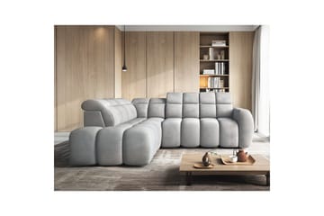Hörnsoffa Eltap Flconn 258x208x107 cm - Sola 04, Grå, Vänster - Möbler - Soffa - Sammetssoffa