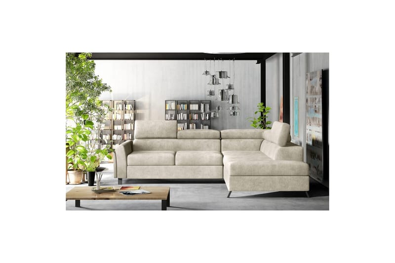 Hörnsoffa Eltap Kairos 265x200x92 cm - Dora 21, Beige, Höger - Möbler - Soffa - Skinnsoffa