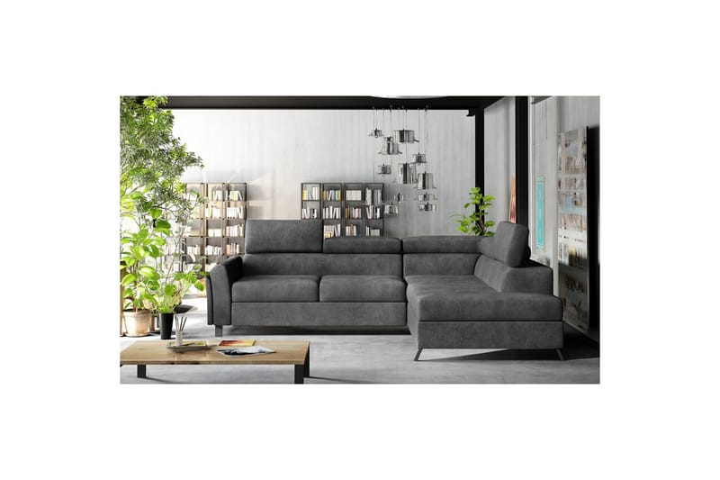 Hörnsoffa Eltap Kairos 265x200x92 cm - Dora 95, Mörkgrå, Höger - Möbler - Soffa - Skinnsoffa
