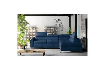 Hörnsoffa Eltap Kairos 265x200x92 cm - Monolit 77, Blå, Höger - Möbler - Soffa - Sammetssoffa