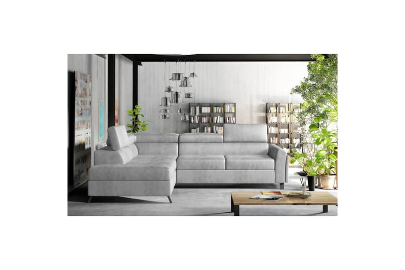 Hörnsoffa Eltap Kairos 265x200x92 cm, Monolit 84, Ljusgrå, Vänster