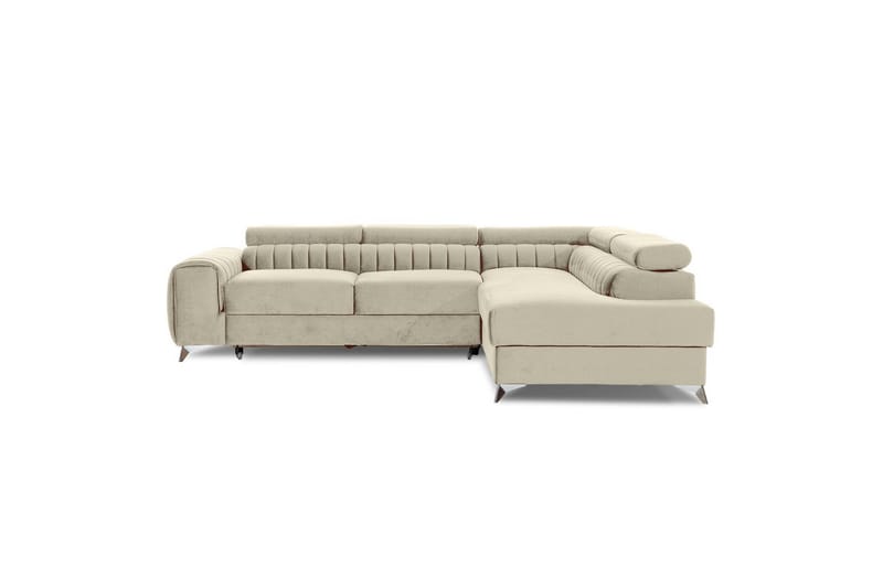 Hörnsoffa Eltap Laurence 278x205x92 cm - Monolith 04, Ljus Beige, Höger - Möbler - Soffa - Sammetssoffa