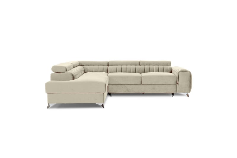 Hörnsoffa Eltap Laurence 278x205x92 cm - Monolith 04, Ljus Beige, Vänster - Möbler - Soffa - Sammetssoffa