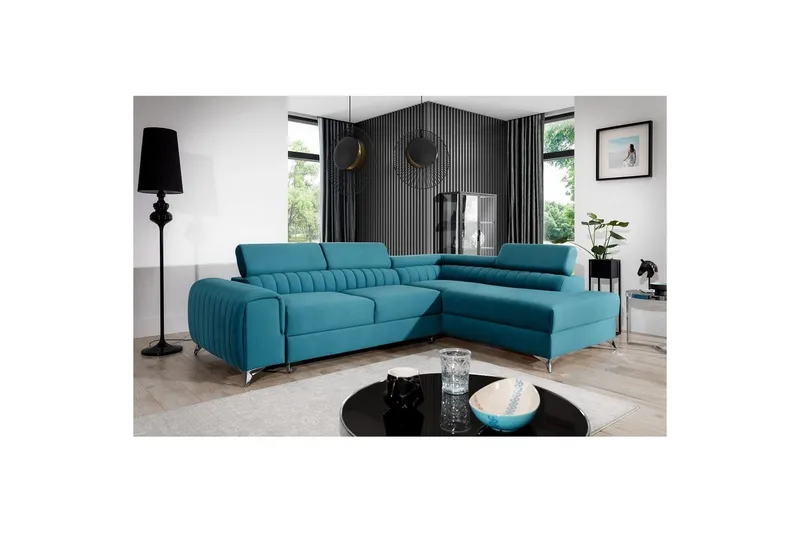 Hörnsoffa Eltap Laurence 278x205x92 cm - Solar 77, Höger - Möbler - Soffa - Sammetssoffa