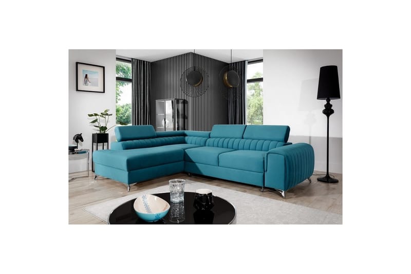 Hörnsoffa Eltap Laurence 278x205x92 cm - Solar 77, Vänster - Möbler - Soffa - Sammetssoffa