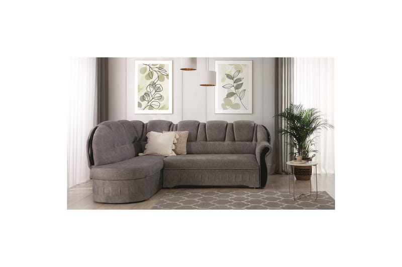 Hörnsoffa Eltap Lord 243x180x112 cm - Dora 21, Beige, Vänster - Möbler - Soffa - Skinnsoffa