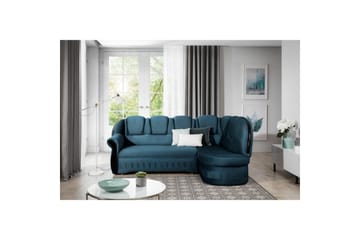 Hörnsoffa Eltap Lord 243x180x112 cm - Monolit 77, Blå, Höger - Möbler - Soffa - Sammetssoffa