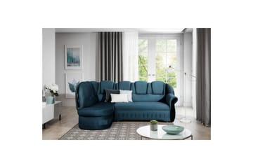 Hörnsoffa Eltap Lord 243x180x112 cm - Monolit 77, Blå, Vänster - Möbler - Soffa - Sammetssoffa