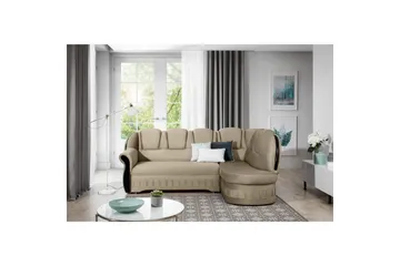 Hörnsoffa Eltap Lord 243x180x112 cm - Monolith 09, Mörk Beige, Höger - Möbler - Soffa - Sammetssoffa