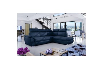 Hörnsoffa Eltap Loreto 260x210x102 cm - Monolit 77, Blå, Höger - Möbler - Soffa - Sammetssoffa