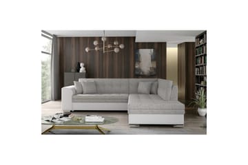 Hörnsoffa Eltap Pieretta 260x207x78 cm - Berlin 01, Soft 17, Grå, Vit, Höger - Möbler - Soffa - Skinnsoffa
