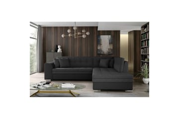Hörnsoffa Eltap Pieretta 260x207x78 cm - Inari 96, Soft 11, Mörkgrå, Svart, Höger - Möbler - Soffa - Skinnsoffa