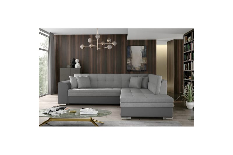 Hörnsoffa Eltap Pieretta 260x207x78 cm, Sawana 21, Soft 29, Grå, Höger