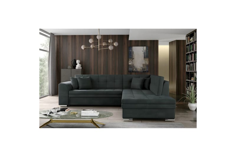 Hörnsoffa Eltap Pieretta 260x207x78 cm, Monolith 97, Mörkgrå, Höger