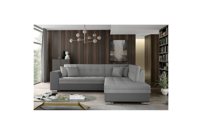 Hörnsoffa Eltap Pieretta 260x207x78 cm - Sawana 21, Soft 29, Grå, Höger - Möbler - Soffa - Skinnsoffa
