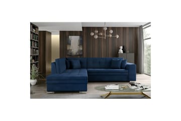 Hörnsoffa Eltap Pieretta 260x207x78 cm - Monolith 77, Blå, Vänster - Möbler - Soffa - Sammetssoffa