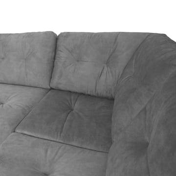 Hörnsoffa Ivarby Höger - grå - Möbler - Soffa - Sammetssoffa