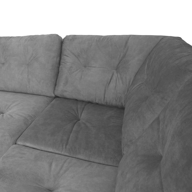 Hörnsoffa Ivarby Höger - grå - Möbler - Soffa - Sammetssoffa