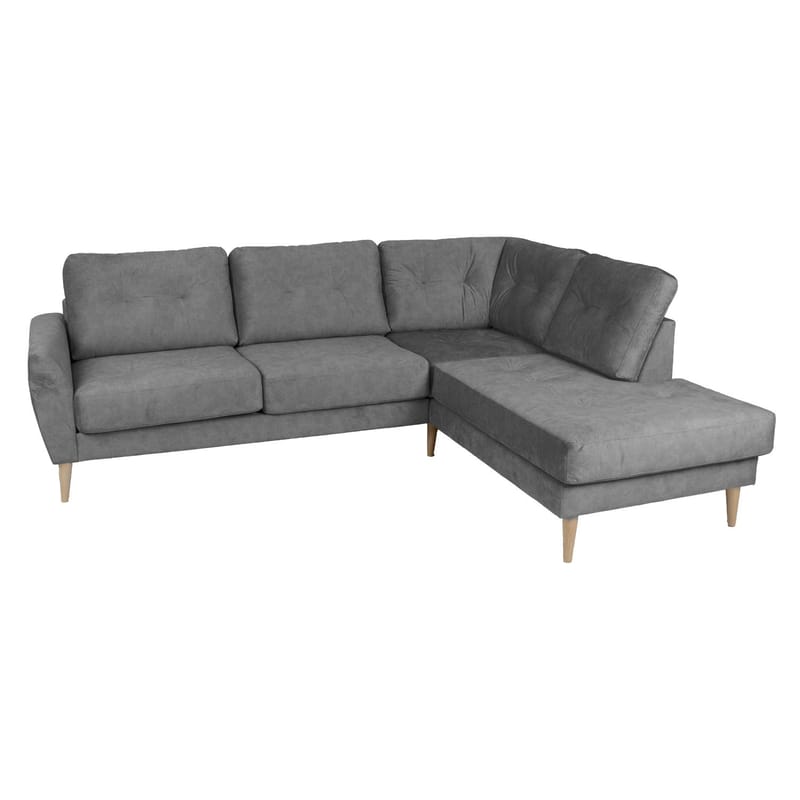 Hörnsoffa Ivarby Höger - grå - Möbler - Soffa - Sammetssoffa